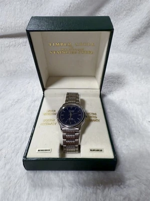 WRANGLER TIMBER CREEK МУЖСКОЙ МЕТАЛЛИЧЕСКИЙ СЕРЕБРЯНЫЙ ГРУППЫ СИНИЙ ЛИЦО НАРУЧНЫЕ ЧАСЫ  - Изображение 1 из 4