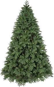 Albero Di Natale Realistico Foglie Pvc Pe Superfolto Verde Apertura Rapida 180 C - Foto 1 di 12