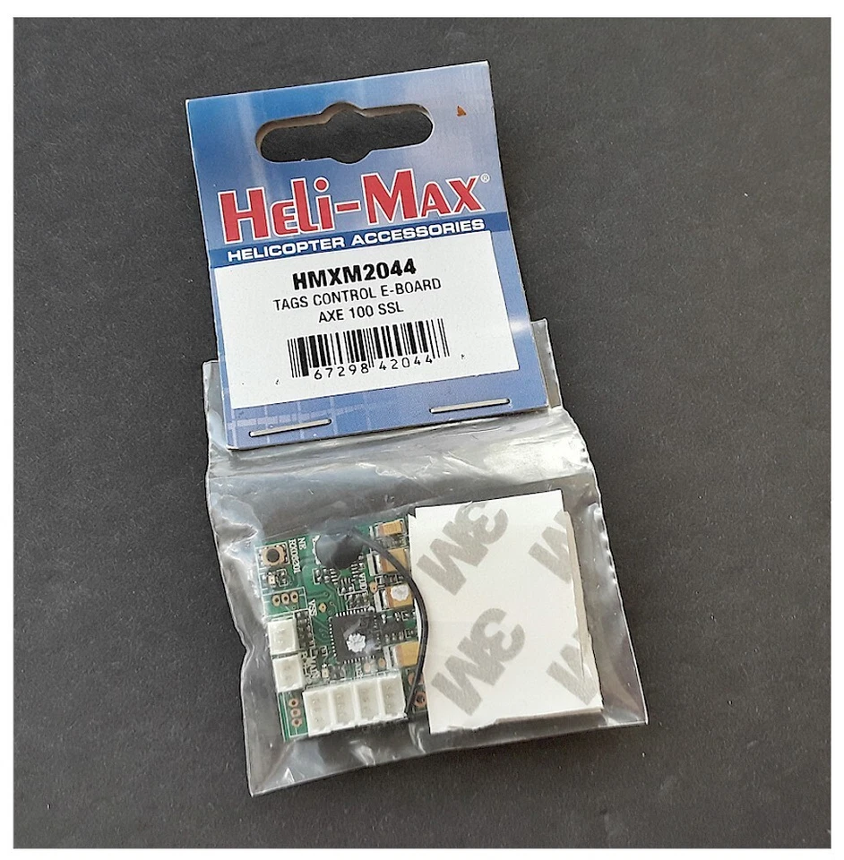 Vintage RC Micro Min Helicopter HELI-MAX TAGS E-Board Axe 100 SS SSL HMXM2044 - Image 1 of 1
