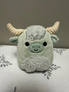 Squishmallows Capsule ~ Green Highland Cow ~ Iver ~ NO Tag 4.5" inch ~ Kellytoy - Imagen 1 de 1