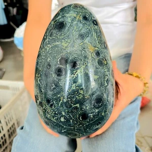 15.18LB Natural Kappa Stone Crystal Ball Polishing Healing6900g - Picture 1 of 15