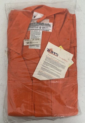 Topps CO07 55206 NOMEX COVERALL 4.5 oz Orange New Tag Vintage Sz 44-T Multiple - Image 1 of 3