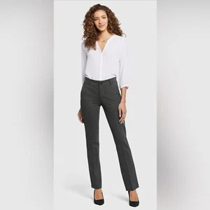 NYDJ Trousers Charcoal Gray Lift Tuck Technology Stretch Career Pants 8P - Picture 1 of 10