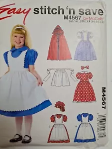 Costume Storybook Riding Hood 3-8 McCalls M4567 Stitch N Save Sewing Pattern - Picture 1 of 7