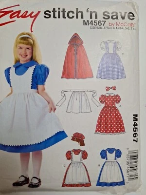 Costume Storybook Riding Hood 3-8 McCalls M4567 Stitch N Save Sewing Pattern - Image 1 of 4