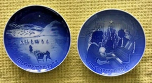 Copenhagen Porcelain Collector Plates - 1971/72  (2) Christmas at Home/Greenland - Picture 1 of 4