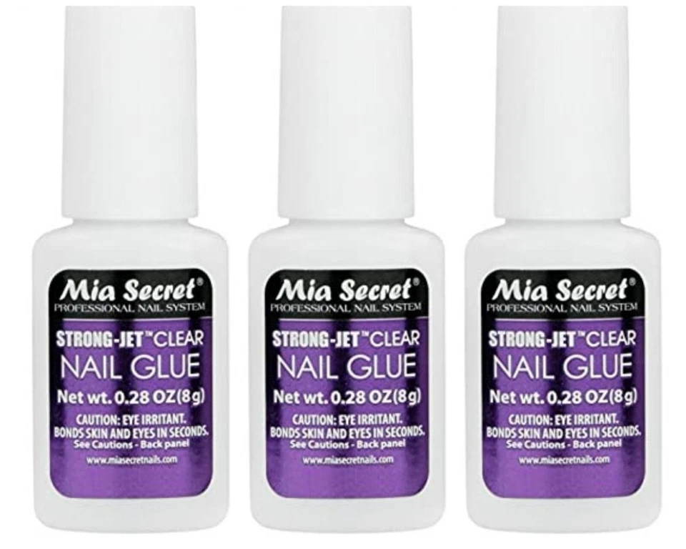 Pegamento de uñas transparente Mia Secret Strong Jet con calcio y vitamina E 8 g (340) x 3 Foto 1 de 1