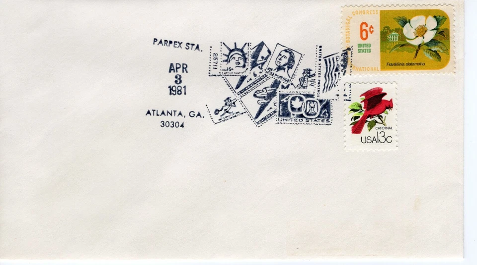 STAMPS, PARPEX STATION SLOGAN CANCEL,  ATLANTA, GA  1981  FDC9827 - Image 1 of 1