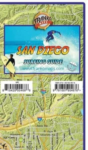 San Diego County Surfkarte wasserdichter Surfführer von Franko Maps - Bild 1 von 3