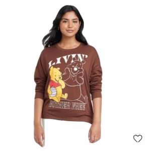 Women's Winnie the Pooh Livin' Graphic Sweatshirt - Brown XS - Picture 1 of 4