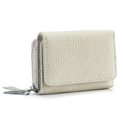 Cartera con bloqueo RFID para mujer Cartera con tarjeta de cuero Cartera plegable multifuncional Foto 1 de 4