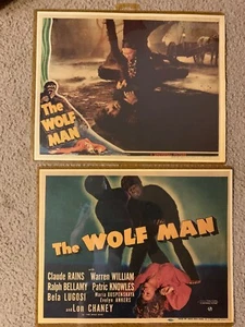 2 Reproduktionen 14 x 11 Lobbykarten - "Der Wolfsmann" - Bild 1 von 3