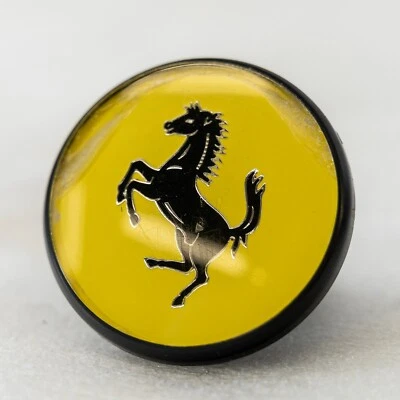 Ferrari Center cap OEM Genuine Yellow with black Prancing Horse 340066 - Image 1 of 4
