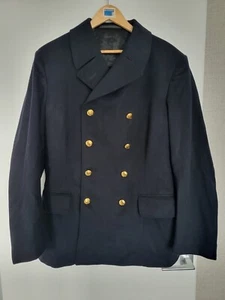 VTG Swedish Navy Wool Pea Coat , New !!! Size L-XL - Picture 1 of 23