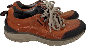 Clarks Women’s Brown/Black Leather Wavewalk Lace Up Walking Shoes - 6 - Picture 1 of 8