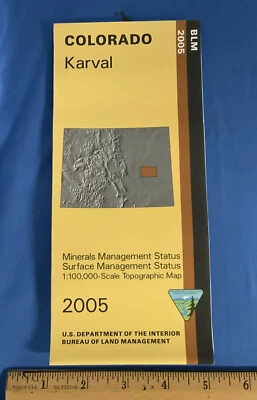 USGS EDICIÓN BLM MAPA TOPOGRÁFICO COLORADO - KARVAL Foto 1 de 4