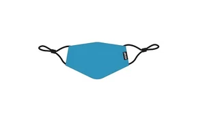 HEADSKINZ - REUSABLE COTTON FACE MASK with PM2.5 CARBON FILTER - AEGEAN BLUE - Picture 1 of 3