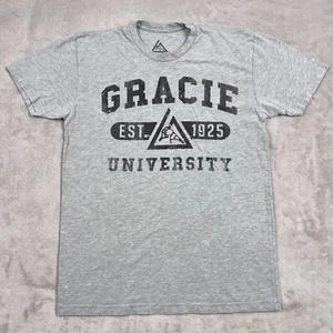 Gracie University Jiu Jitsu Shirt Mens Size Small Heather Gray Brazilian BJJ USA - Picture 1 of 9