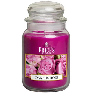 Price's Candles Large Glass Jar Damson Rose 150 Hours Burn Time Prices Candles - Picture 1 of 1