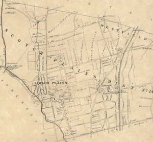 Fanwood Scotch Plains NJ 1882 Map with Homeowners Names Shown - Picture 1 of 2