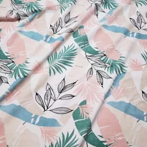 Desaturated Pastel Colors Tropical Foliage on Super High Quality Nylon Spandex - Picture 1 of 10