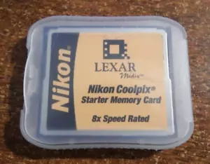 Lexar Nikon Coolpix Starter Memory Card 16MB 8X Speed Compact Flash Camera - Picture 1 of 2
