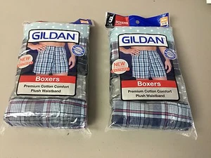 Nuevo con etiquetas 10 boxers cómodos de algodón premium Gildan para hombre talla mediana multi #640Z - Imagen 1 de 3