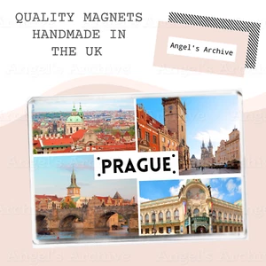 PRAGUE ✳ CZECH REPUBLIC ✳ SOUVENIR TOURIST HOLIDAY ✳ LARGE FRIDGE MAGNET ✳ GIFT - Picture 1 of 1