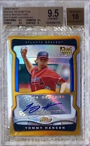 2009 FINEST GOLD REDEMPTION AUTO /50 TOMMY HANSON RC BGS 9.5 POP 2 - Foto 1 di 2