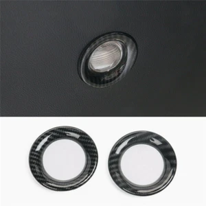 For Grand Cherokee 2011-2020 Carbon Fiber 2X Rear Reading Light Lamp Cover Trim - Imagen 1 de 7