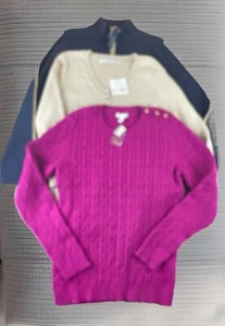 Lotto 3 maglioni nuovi con etichette maglia cavo donna XL Liz Claiborne Jones NY Charter Club - Foto 1 di 12