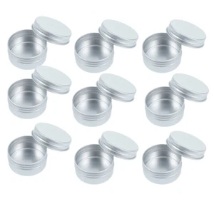 20 Pezzi Barattoli Portaoggetti Metallo Lattine Vuote Scatola Alluminio Viaggio per Creme - Foto 1 di 11