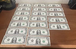 $1 FRN Fr. #1929L* ((GEM)) CONSECUTUVE- L01833201 - L01833219 Star Note Lot X19 - Picture 1 of 12