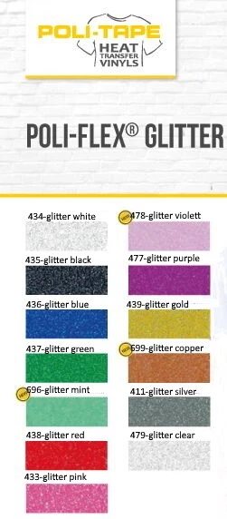 POLI-FLEX GLITTER A4 Bögen Flexfolie Plotterfolie Bügel Textil T-Shirt Folie - Bild 1 von 1