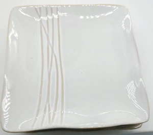 Karen Neuburger Willow Bread Plates Set of 4 White Stoneware Appetizer Dish-New - Picture 1 of 10