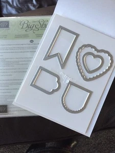 Sizzix "Big Shot FRAMELITS HEARTS A FLUTTER" NEW Stampin'UP! NIP set/5 dies - Picture 1 of 3