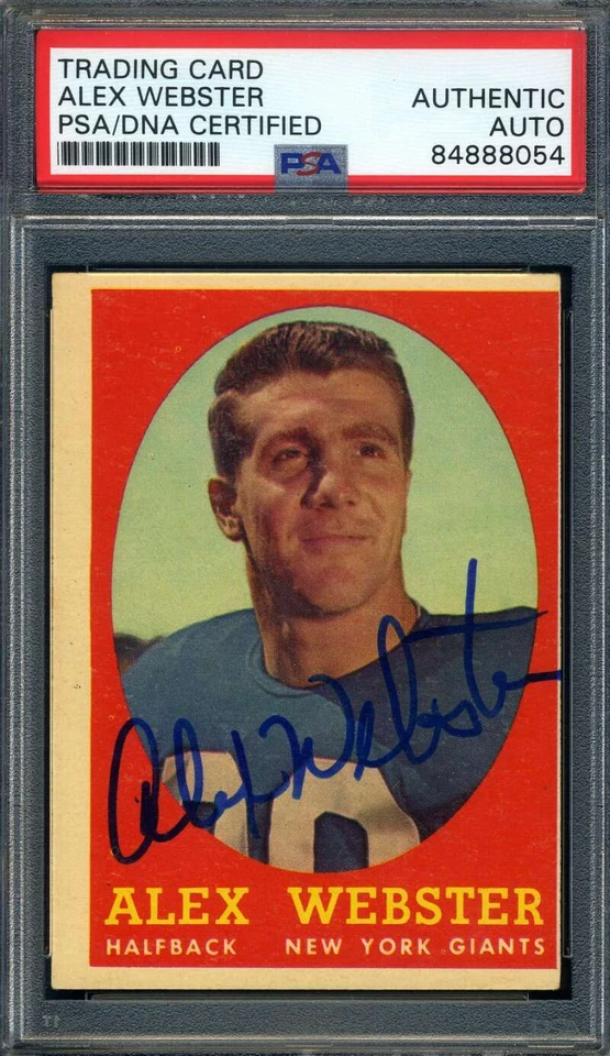 Alex Webster PSA DNA Signed 1958 Topps Autograph - Image 1 of 1