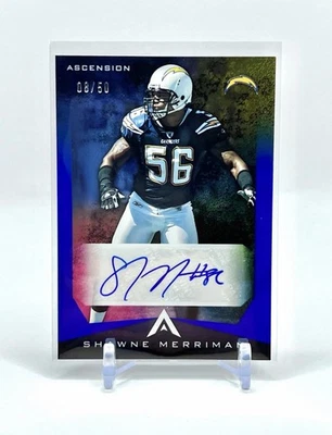 2021 Chronicles #ASC-SME Shawne Merriman Ascension Blue Auto 08/50 - Image 1 of 2
