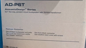 QSC AD-P6T 6.5" Two-Way Pendant-Mount Loudspeaker - BLACK - Picture 1 of 2