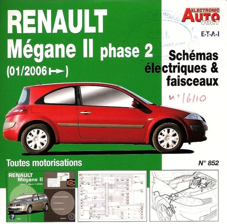 MANUALE RECENSIONE RIPARAZIONE AUTO PDF EAV 852 - MEGANE II Fase 2 RENAULT - Immagine 1 di 1