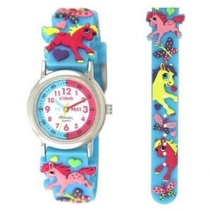 Blue 27mm PVC Silicone 3D Cartoon Time Teacher Watch for Girls - Fun Design - Picture 1 of 1