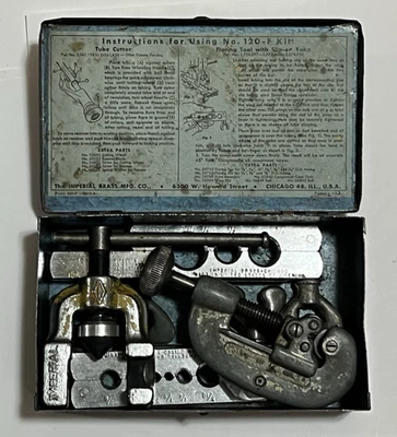 Juego de cortador de llamas de tubo Imperial de latón 45 grados n.º 120-F 1/8 - 3/4 EE. UU. Foto 1 de 4