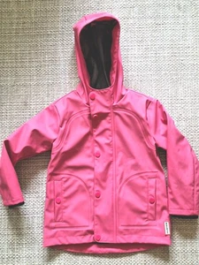 Hunter Original Pink Rain Hooded Jacket Size 4/5 - Picture 1 of 9