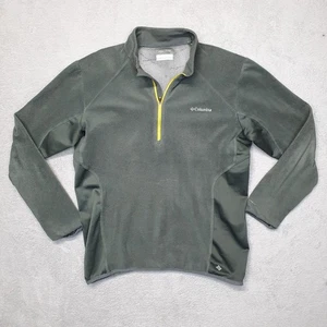 Columbia Activewear Fleece Sweatshirt Men L Large 1/4 Zip Solid Grey Polyester - Bild 1 von 6