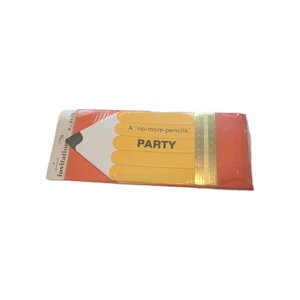 Hallmark No More Pencils Party 8 Invitations Envelopes Sealed School End Summer - Picture 1 of 7