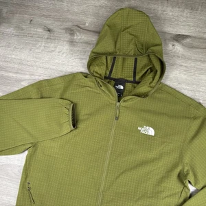 Sudadera con Capucha The North Face Tekware Grid Hombres Mediana Oliva Flash Dry L/S Cremallera *Muestra - Imagen 1 de 24
