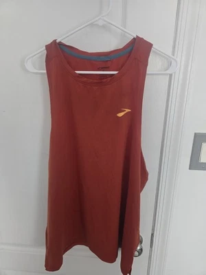 Brooks Shirt Mens Large Red Tank Top Singlet Marathon Running Racing - Image 1 of 3