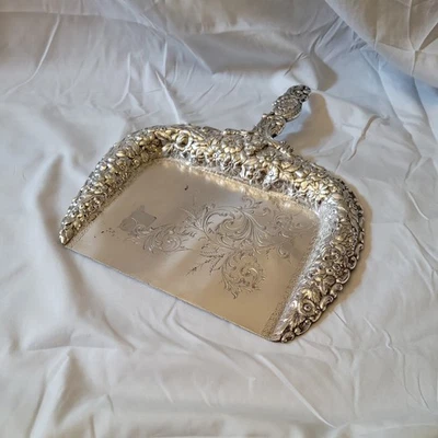 Antique Barbour Bros. Silent Butler Crumb Tray Quadruple Silver Plate - Image 1 of 4