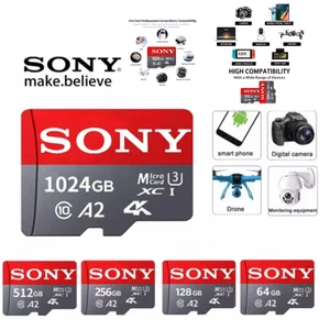 Micro SD Memory Card Class 10 2TB 1TB 512GB 256GB 128GB 64GB HighSpeed TF Flash - Picture 1 of 12