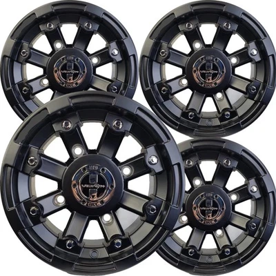 FOUR 12" Aluminum Rims Wheels for Honda Pioneer 500 700 Big Red 700 ATV with IRS Foto 1 de 4